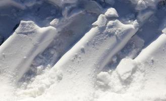 Road under the snow photo