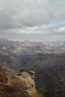 Gray Clouds Over South Rim of Canyon photo