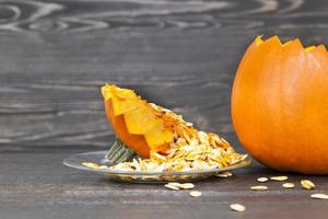 cut small pumpkin photo