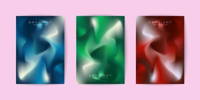 SET of Abstract creative in gradient vector curves background, and three colorful abstract vector for web and mobile wallpapers template design