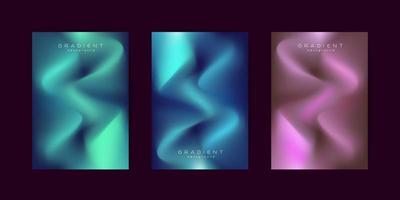 Abstract gradient Fluid Background trendy. Modern Curve shapes of bright rainbow colorful style. in Vector Illustration