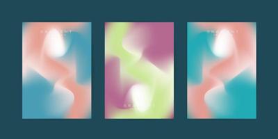 Set of abstract pastel colorful background. New Trendy gradient color, blue, pink, light blue darrk background design vector