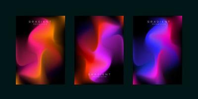 Dark abstract pastel gradieent background design, Curved shapes patterns design element templates vector