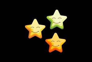 linda y graciosa pequeña estrella de sonrisa nocturna para niños juguetes ilustración vectorial vector