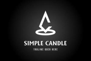 Simple Geometric Letter C for Candle Logo Design Vector