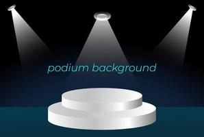 Podium with Light Stand Stage Background for Product Presentation vector