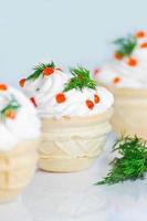 Homemade cakes with white cream photo