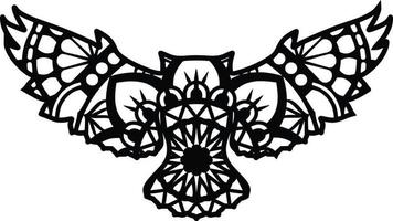 Bird Mandala Print Laser Cut file vector