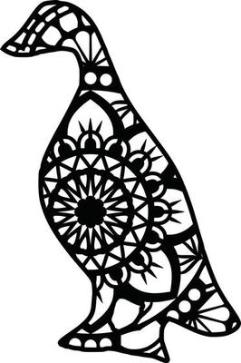 Bird Mandala Print Laser Cut file
