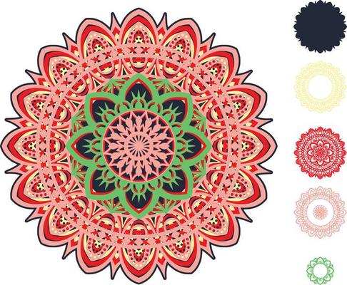 Mandala Print Background Laser Cut file
