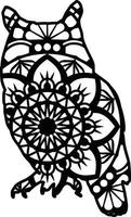 Bird Mandala Print Laser Cut file vector