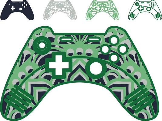 Game Controller  Mandala Laser Cut File