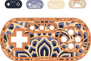 Game Controller  Mandala Laser Cut File vector