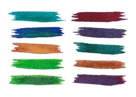 Watercolor vector brush strokes collection,colorful Ink painting Collection