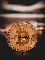Bitcoin coins business financial concept. photo