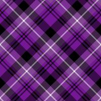 Seamless pattern in amazing black, bright violet and white colors for plaid, fabric, textile, clothes, tablecloth and other things. Vector image. 2