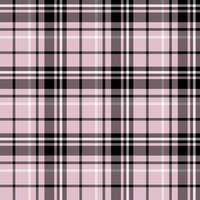Seamless pattern in amazing black, light pink and white colors for plaid, fabric, textile, clothes, tablecloth and other things. Vector image.