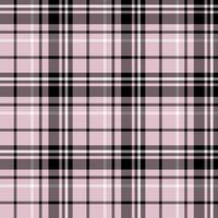 Seamless pattern in amazing black, light pink and white colors for plaid, fabric, textile, clothes, tablecloth and other things. Vector image.