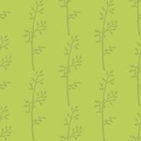 Seamless pattern with green branches on bright green background for fabric, textile, clothes, tablecloth and other things. Vector image.