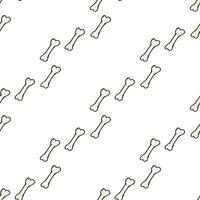 Seamless pattern with bones on white background. Vector image.