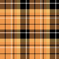 Seamless pattern in amazing black, orange and white colors for plaid, fabric, textile, clothes, tablecloth and other things. Vector image.