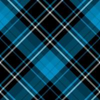 Seamless pattern in amazing black, blue and white colors for plaid, fabric, textile, clothes, tablecloth and other things. Vector image. 2