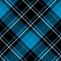 Seamless pattern in amazing black, blue and white colors for plaid, fabric, textile, clothes, tablecloth and other things. Vector image. 2