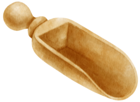 Wooden Scoop Watercolor illustration png