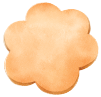 cookie aquarelle peinte à la main png