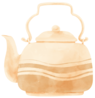 Teapot watercolor illustration png