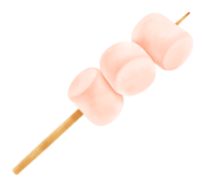 illustrazioni di bastoncini di marshmallow stili ad acquerello png