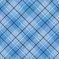 Seamless pattern in amazing creative bright blue, black and white colors for plaid, fabric, textile, clothes, tablecloth and other things. Vector image. 2