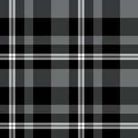 Seamless pattern in amazing black, white and dark grey colors for plaid, fabric, textile, clothes, tablecloth and other things. Vector image.