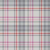 Seamless pattern in light grey, red and bright pink colors for plaid, fabric, textile, clothes, tablecloth and other things. Vector image.