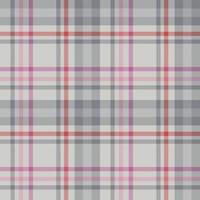 Seamless pattern in light grey, red and bright pink colors for plaid, fabric, textile, clothes, tablecloth and other things. Vector image.