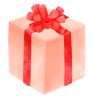 confezione regalo illustrazione stile acquerello png