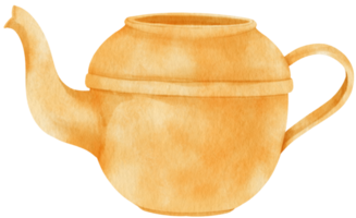 theepot aquarel illustratie png