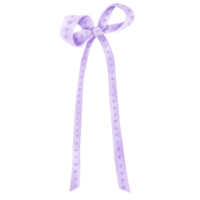 Purple gift ribbon bow illustrations hand painted watercolor styles png