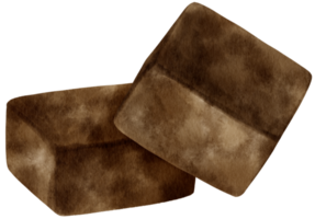 cubes de chocolat aquarelle png