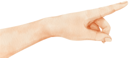 hand, die aquarellillustration zeigt png