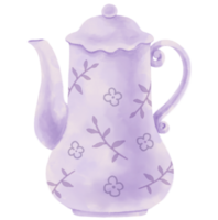 Teapot watercolor illustration png