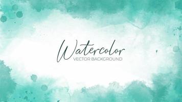 Abstract background with a teal coloured detailed watercolour texture design vector