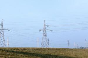 High-voltage power poles photo