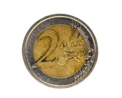 dos monedas de euro foto