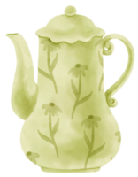 Teapot watercolor illustration png