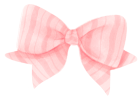 Pink gift ribbon bow illustrations hand painted watercolor styles png