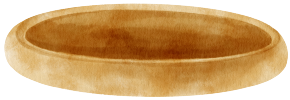 bandeja de madera placa acuarela ilustración