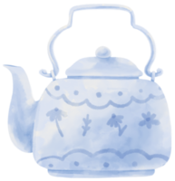 Teapot watercolor illustration png