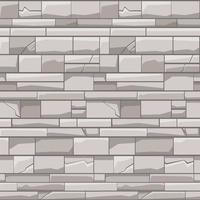 pared de piedra de ladrillo de patrones sin fisuras, textura gris para papel tapiz para juego de interfaz de usuario. vector