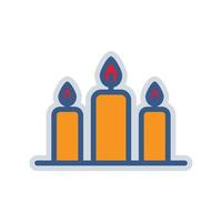 Candle icon. Icon related to party. colored icon style. suitable for sticker. Simple design editable vector